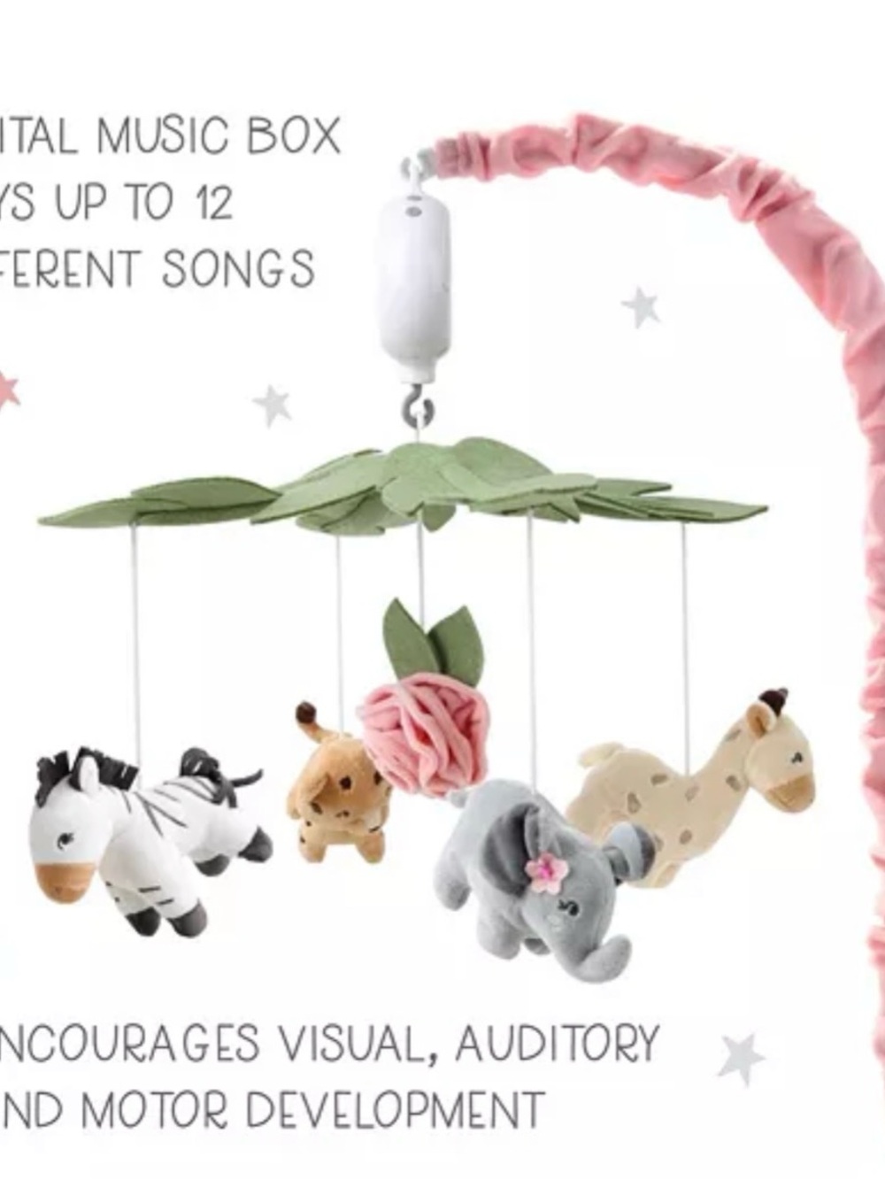 Wildest Dreams Pink Musical Crib Mobile - Picture 2 of 6